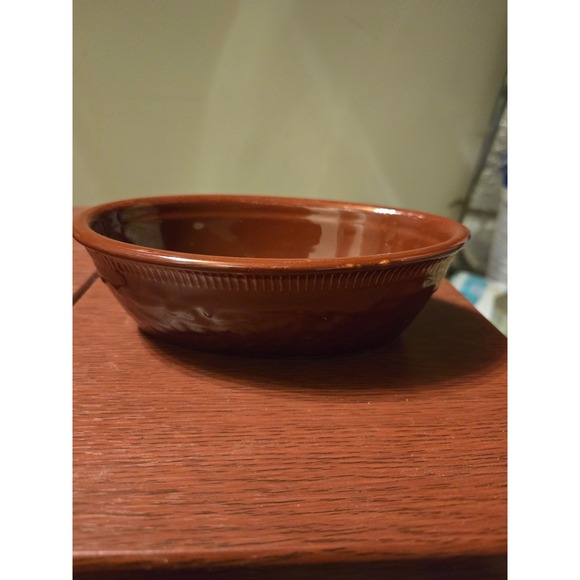 Genuine Oven Serve Ware Other - Vintage Genuine Oven Serve Ware Brown Glazed Ceramic Oval Baking Dish USA Made